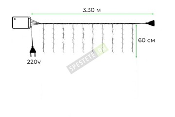 Коледни лампички тип завеса-foto6