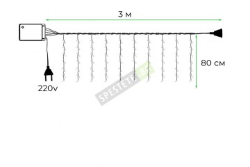 Коледни лампички тип завеса-foto7