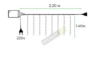 Коледни лампички тип завеса-foto9