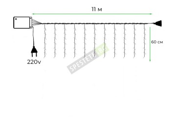Коледни лампички тип завеса-foto10