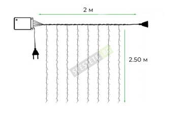 Коледни лампички тип завеса-foto11