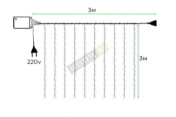 Коледни лампички тип завеса-foto12