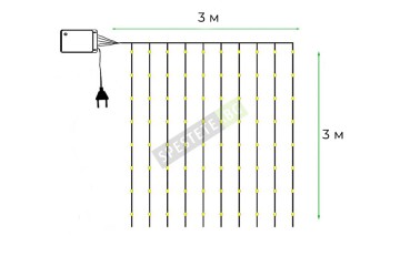 Коледни лампички тип завеса-foto13
