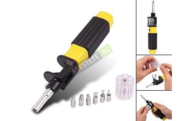 Мултифункционална отвертка с приставки-foto2