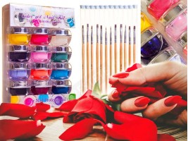 Комплект 12 цвята гел лак и четки-foto2