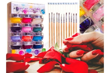 Комплект 12 цвята гел лак и четки-foto2