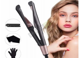 Преса за коса с извити плочи Преса за коса с извити плочи