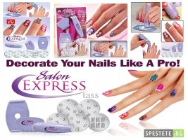 Комплект за перфектен маникюр - Salon Express Nail Art Stamping Kit-foto4