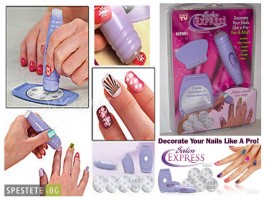 Комплект за перфектен маникюр - Salon Express Nail Art Stamping Kit-foto2