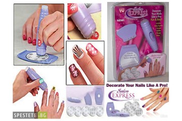 Комплект за перфектен маникюр - Salon Express Nail Art Stamping Kit-foto2