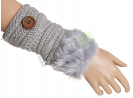 Плетени дамски ръкавици без пръсти-foto2
