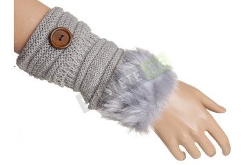 Плетени дамски ръкавици без пръсти-foto2
