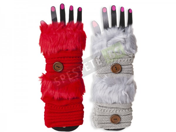 Плетени дамски ръкавици без пръсти