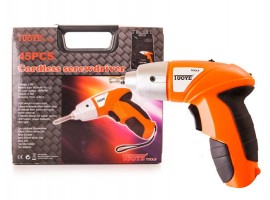 Акумулаторен винтоверт с куфар и 45 части-foto2