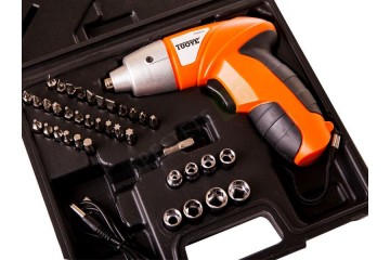 Акумулаторен винтоверт с куфар и 45 части-foto3