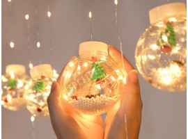 Декоративни коледни лампи завеса-foto2
