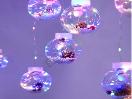 Декоративни коледни лампи завеса-foto3