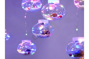 Декоративни коледни лампи завеса-foto3