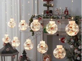 Декоративни коледни лампи завеса-foto4