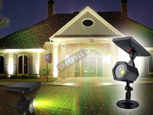 Коледен соларен прожектор Коледен соларен прожектор
