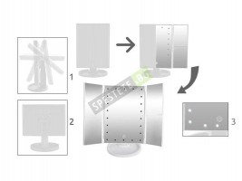Сгъваемо огледало с LED светлини-foto3