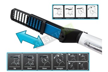 Електрическа четка за изправяне на брада и коса-foto3
