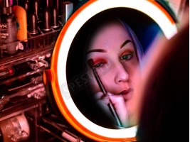 Козметично огледало с LED светлина и вентилатор-foto5