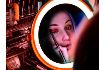 Козметично огледало с LED светлина и вентилатор-foto5