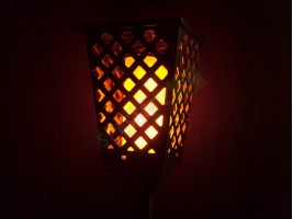 Соларна лампа фенер с ефект на пламък-foto2