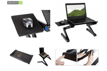 Голяма алуминиева сгъваема маса за лаптоп-foto2