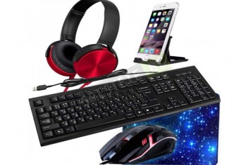 Комплект клавиатура мишка и слушалки
