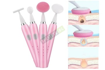 Почистваща четка и масажор за лице 4в1-foto2