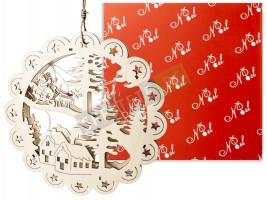 Светещо дървено пано за коледна декорация-foto2