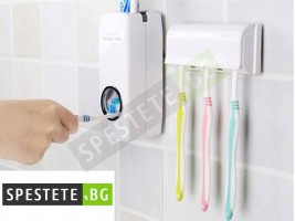 Автоматичен диспенсър за паста за зъби с държач за четки-foto3