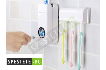 Автоматичен диспенсър за паста за зъби с държач за четки-foto3