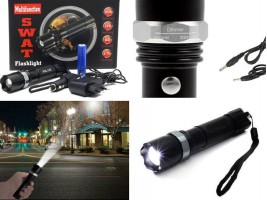 LED Фенер с акумулаторна батерия - SWAT Flashlight-foto3