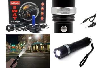 LED Фенер с акумулаторна батерия - SWAT Flashlight-foto3