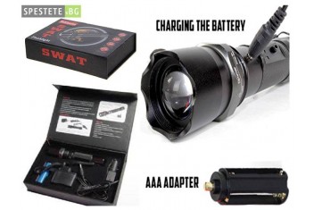 LED Фенер с акумулаторна батерия - SWAT Flashlight