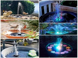 Фонтан с LED светлини и соларен панел-foto2
