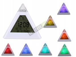 Настолен антистрес LED часовник пирамида-foto4