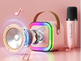 Безжична мини колонка с микрофон-foto2
