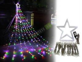 Коледни лампички елха със звезда-foto4