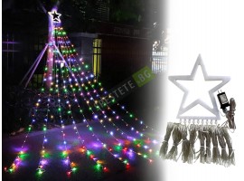 Коледни лампички елха със звезда-foto4