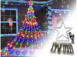 Коледни лампички елха със звезда Коледни лампички елха със звезда