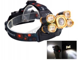 LED Акумулаторен челник с 5 светлини-foto4