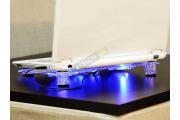 USB охладител за лаптоп с 3 неонови вентилатора -foto4