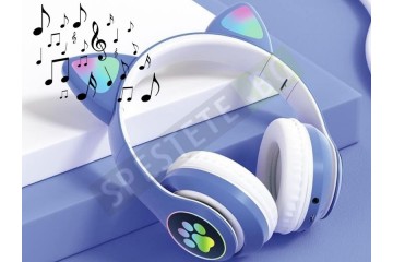 Безжични светещи слушалки с котешки уши-foto5
