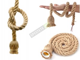 Интериорна декоративна въжена лампа-foto5