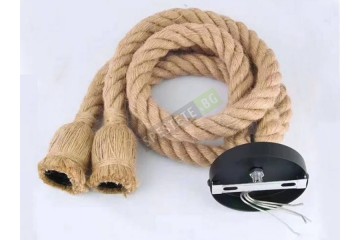 Интериорна декоративна въжена лампа-foto4