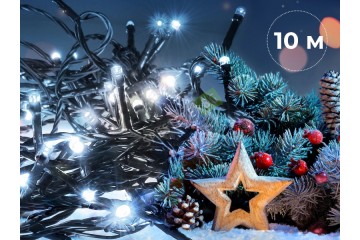 Коледни лампички тип гирлянд 10м